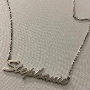 Sterling Silver stephanie plate necklace